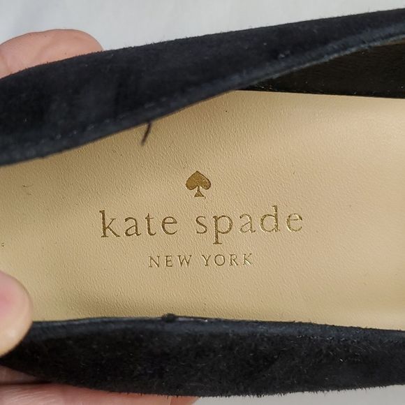 Kate Spade leather block heel slip on loafers - Picture 5 of 8